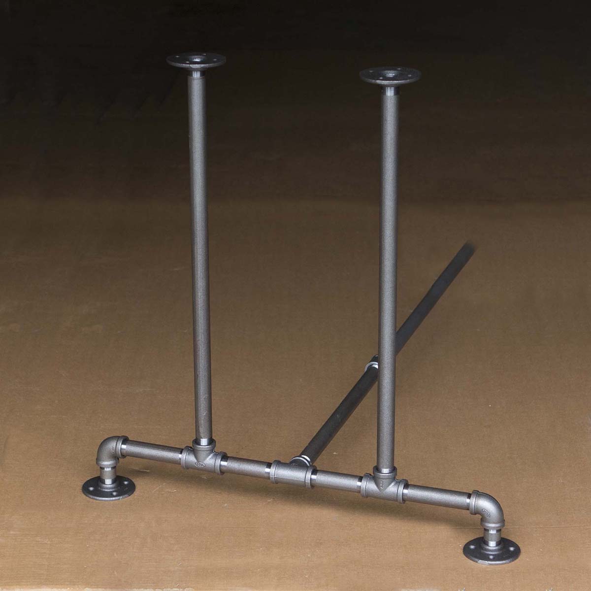 H28" - BKT2828C Pipe Legs KIT for Dining Table, T shape, 28" x H28", Pack of 2 with Cross Bar - RustyDesign