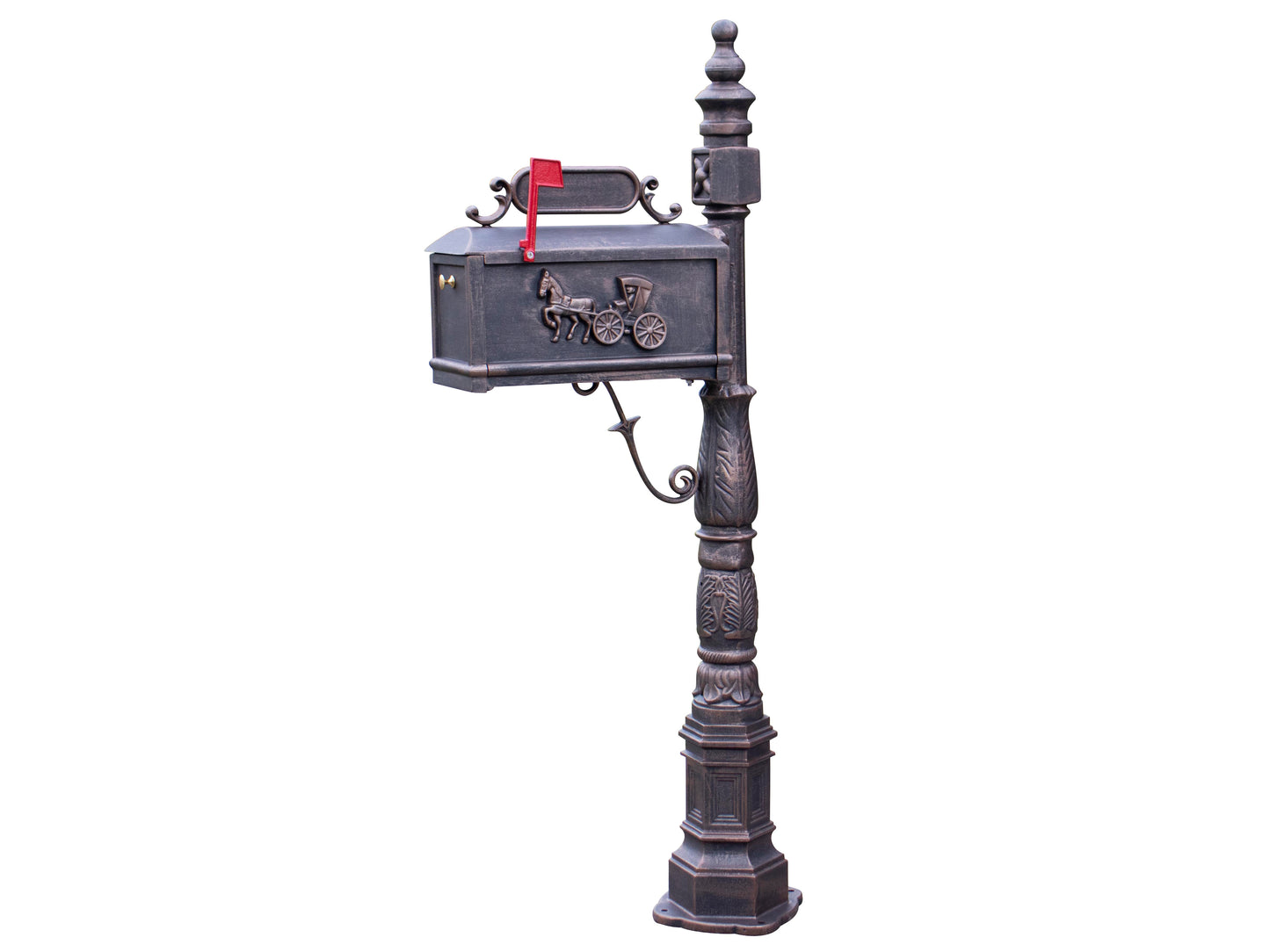 Cast Aluminum Mailbox with Heavy Duty Post #HS8000