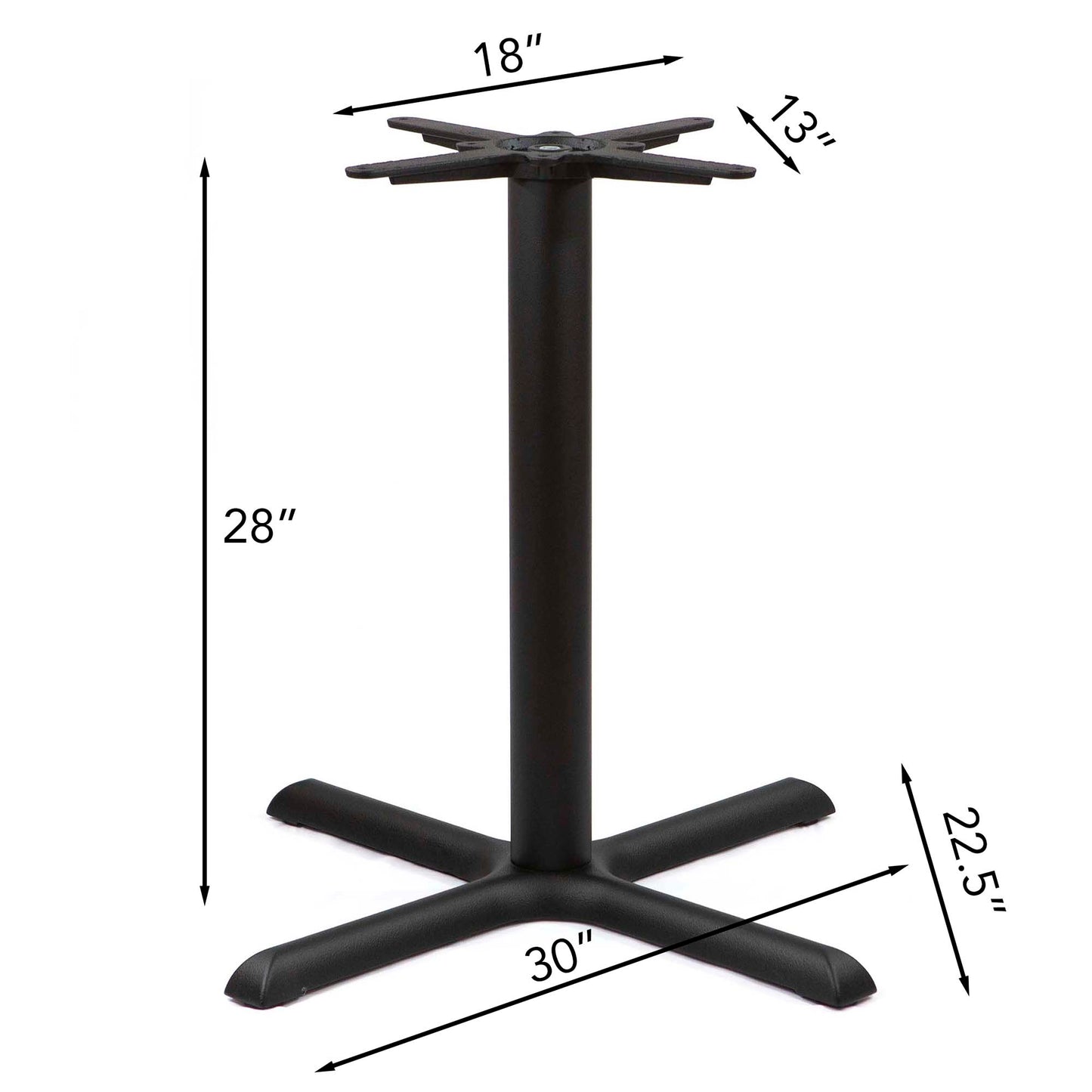 Cross Cast Iron Table Base #JK3029