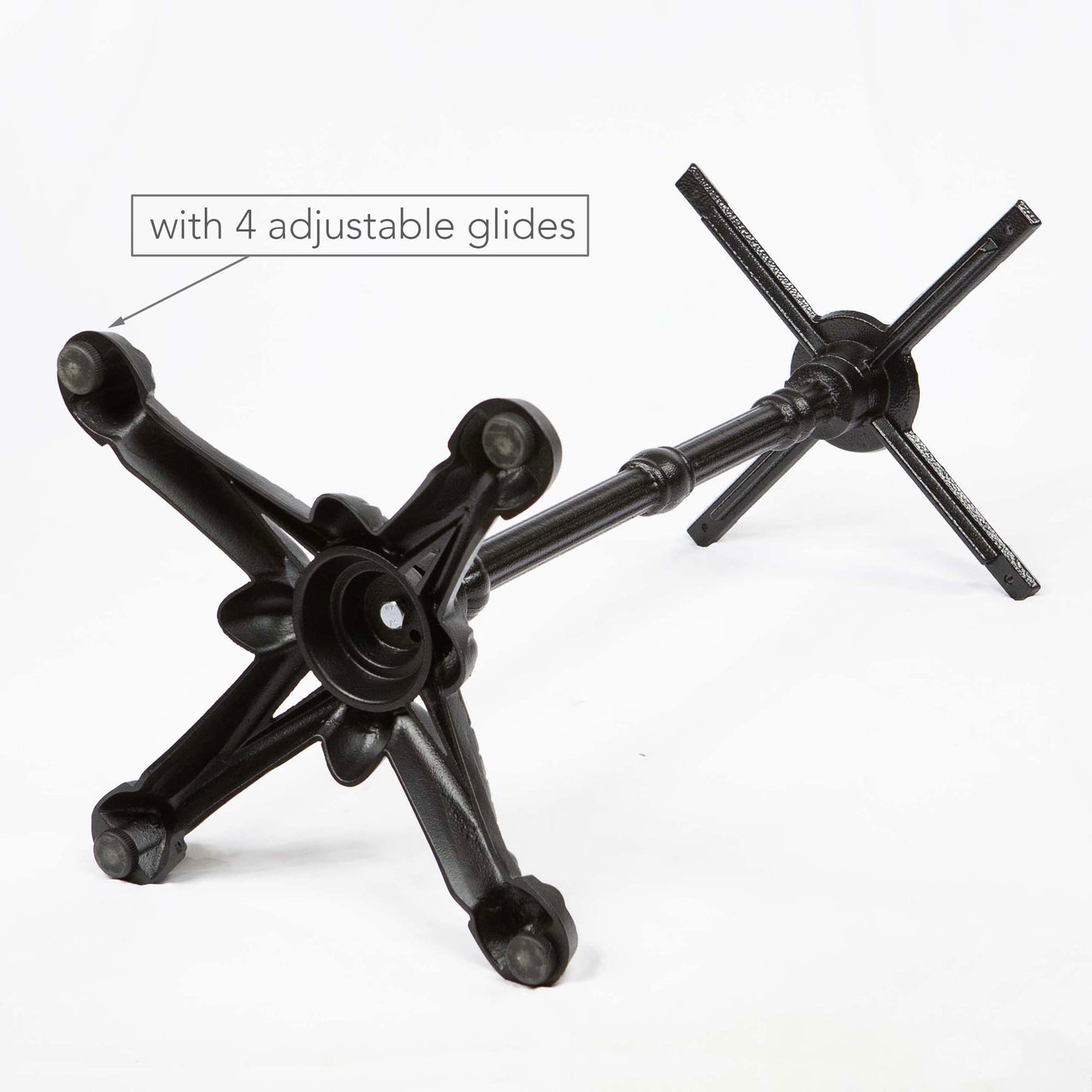 JK3063 cast iron restaurant table base - adjustable glides