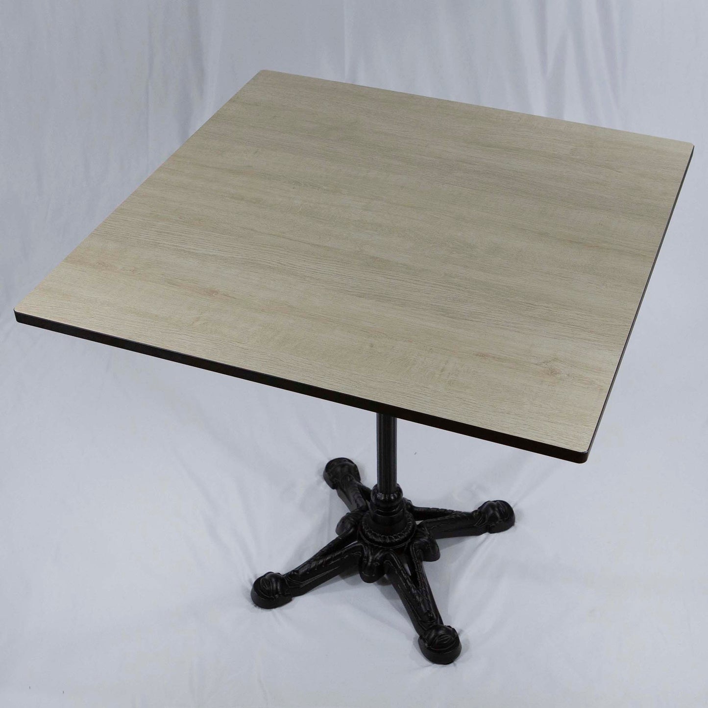 restaurant table with HPL top and metal base
