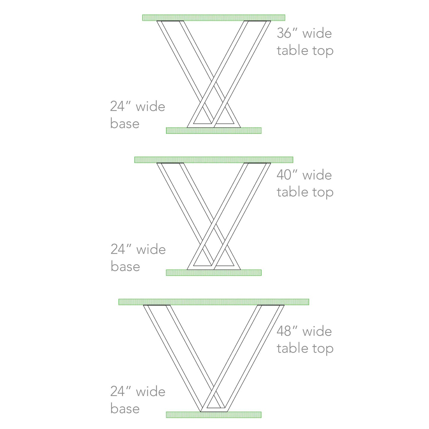 V-Shaped Entryway Console Table Legs, 1 Pair, #SS2430