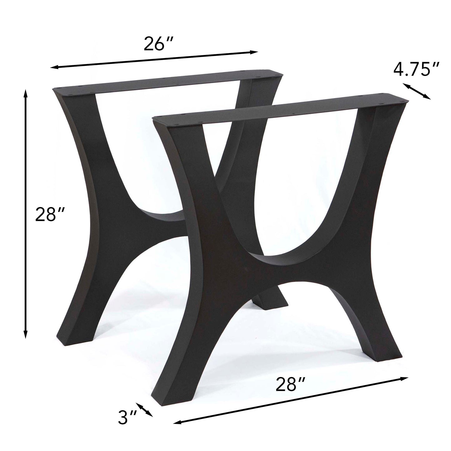 Flowy H-Shaped Dining Table Legs, #ST3014