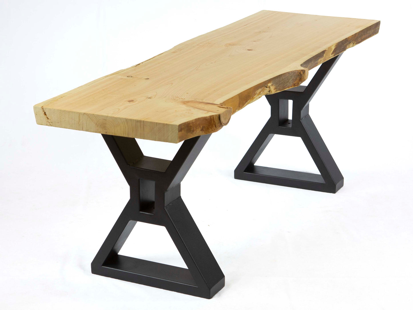farmhouse x-shaped bench cedar top