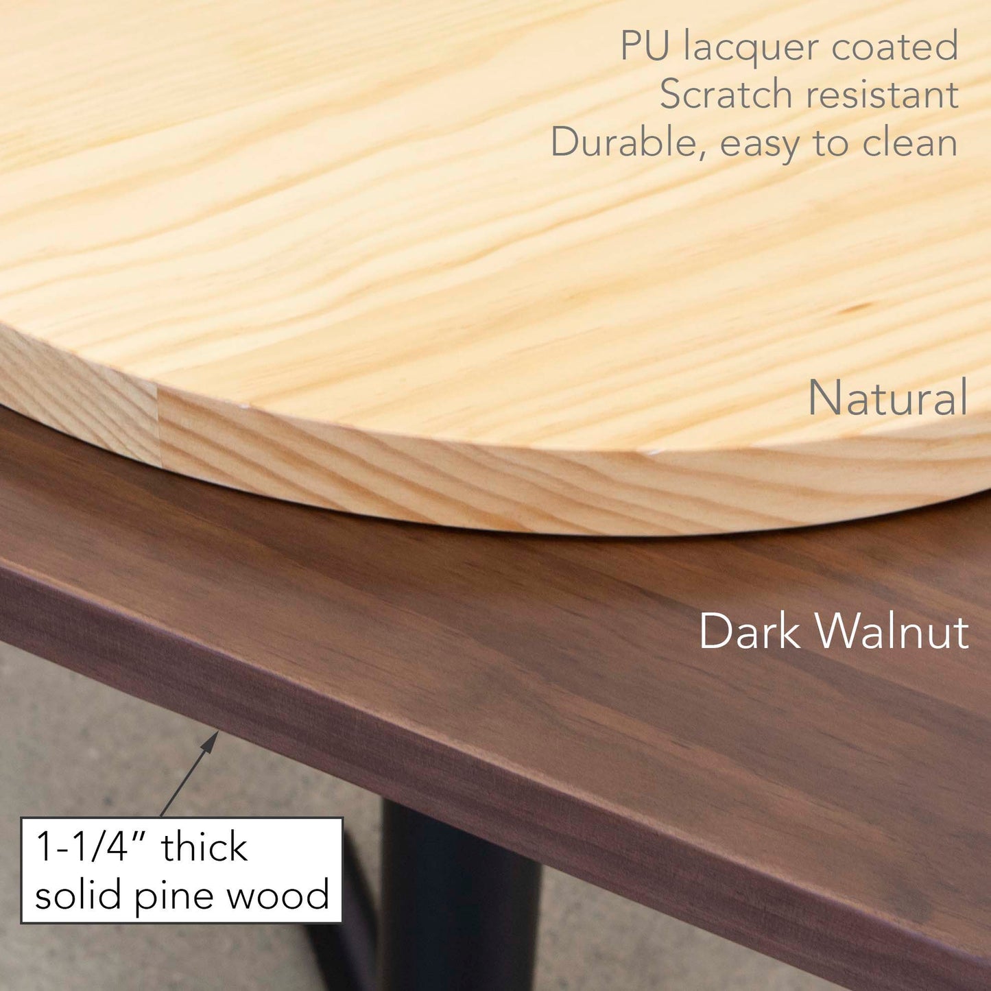 color of pine table tops