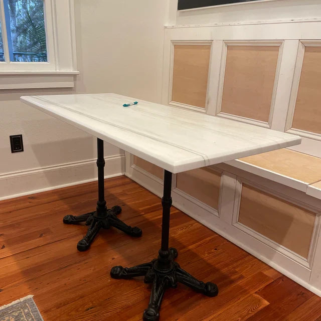 cast iron table legs for bistro dining table with marble table top