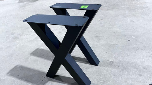 CLEARANCE #4｜Metal Bench Leg Base, 1 Pair, X Shape #W5037E