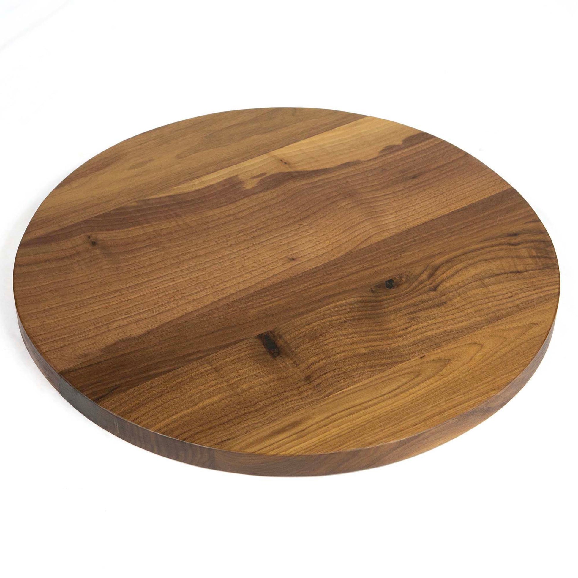 23" round black walnut table top