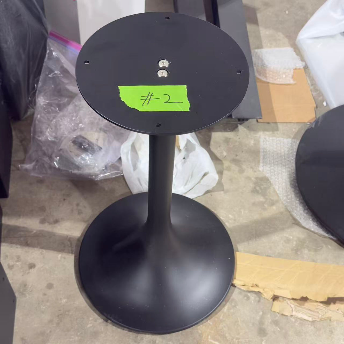 Clearance #2 | Table Leg for End Table, Tulip-Shaped, Black Color #LK1423B