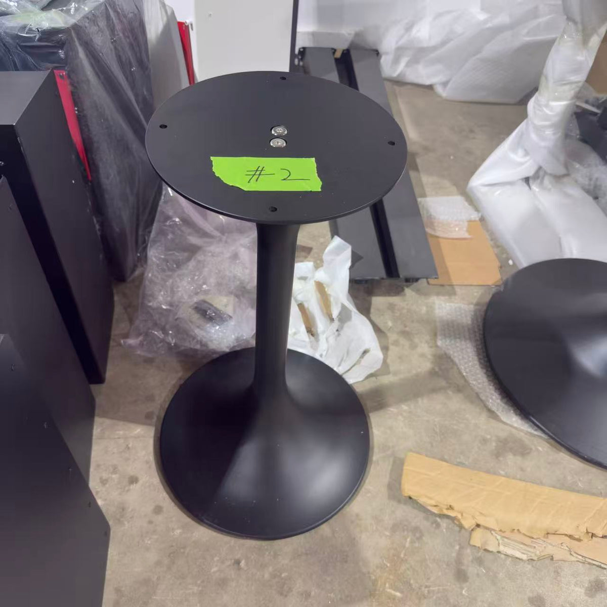 Clearance #2 | Table Leg for End Table, Tulip-Shaped, Black Color #LK1423B