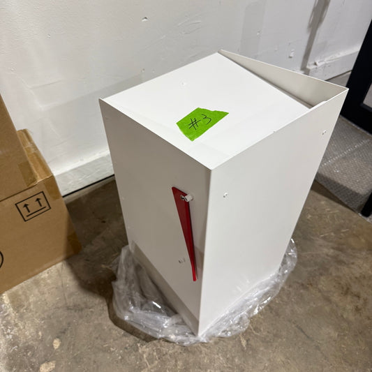 Clearance #3 | White Large Size Post-Mounted Mailbox, #HC111