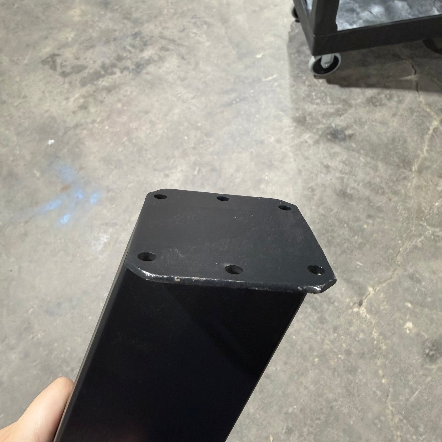 Clearance # 6 | Dining Table Legs, Set/4, Metal Angled Shape #SS910