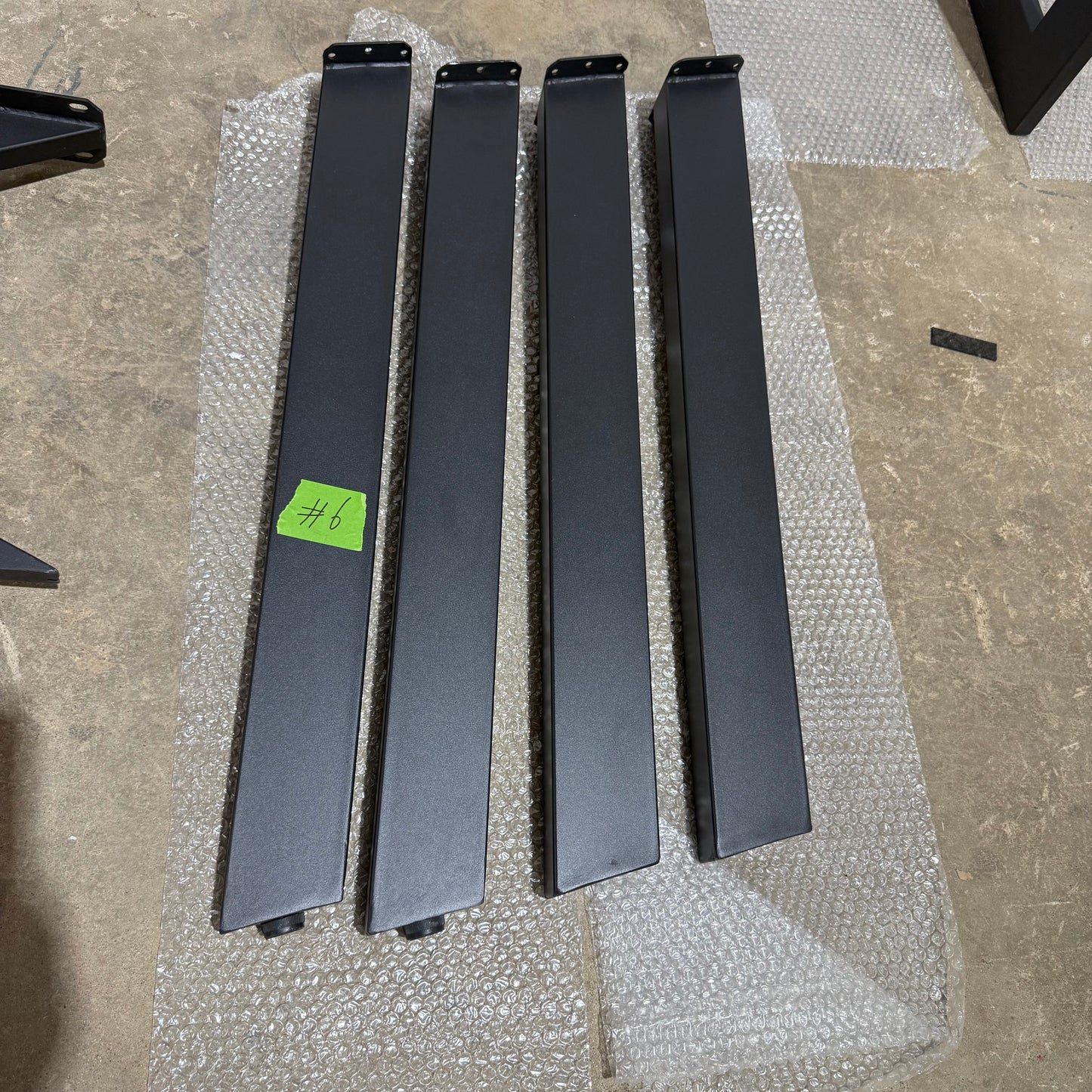 Clearance # 6 | Dining Table Legs, Set/4, Metal Angled Shape #SS910