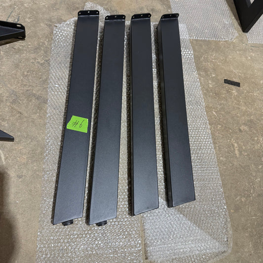 Clearance # 6 | Dining Table Legs, Set/4, Metal Angled Shape #SS910