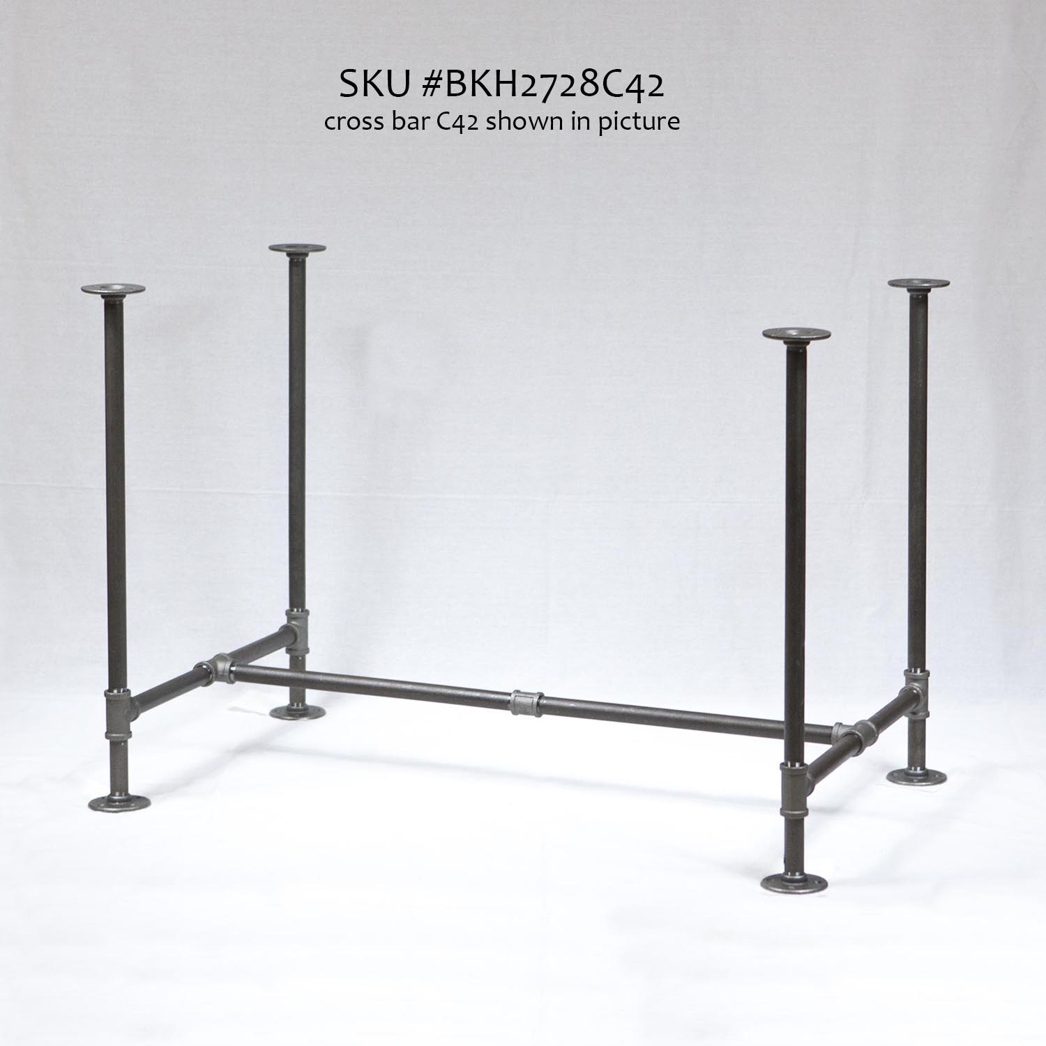 pipe dining table legs, industrial style