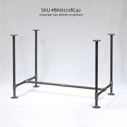 pipe dining table legs, industrial style