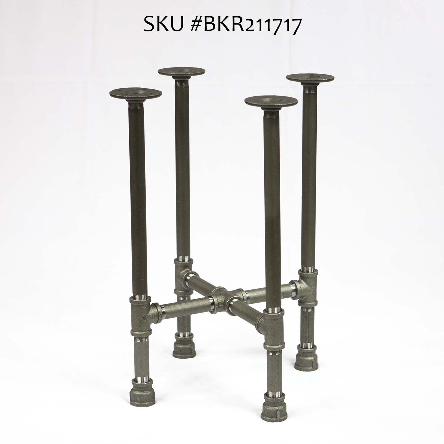 table base made in industrial pipe, at 21" tall for end table or side table, ship in USA & Canada