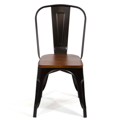 CK8001M Tolix Restaurant Chairs Wood Seatings 2