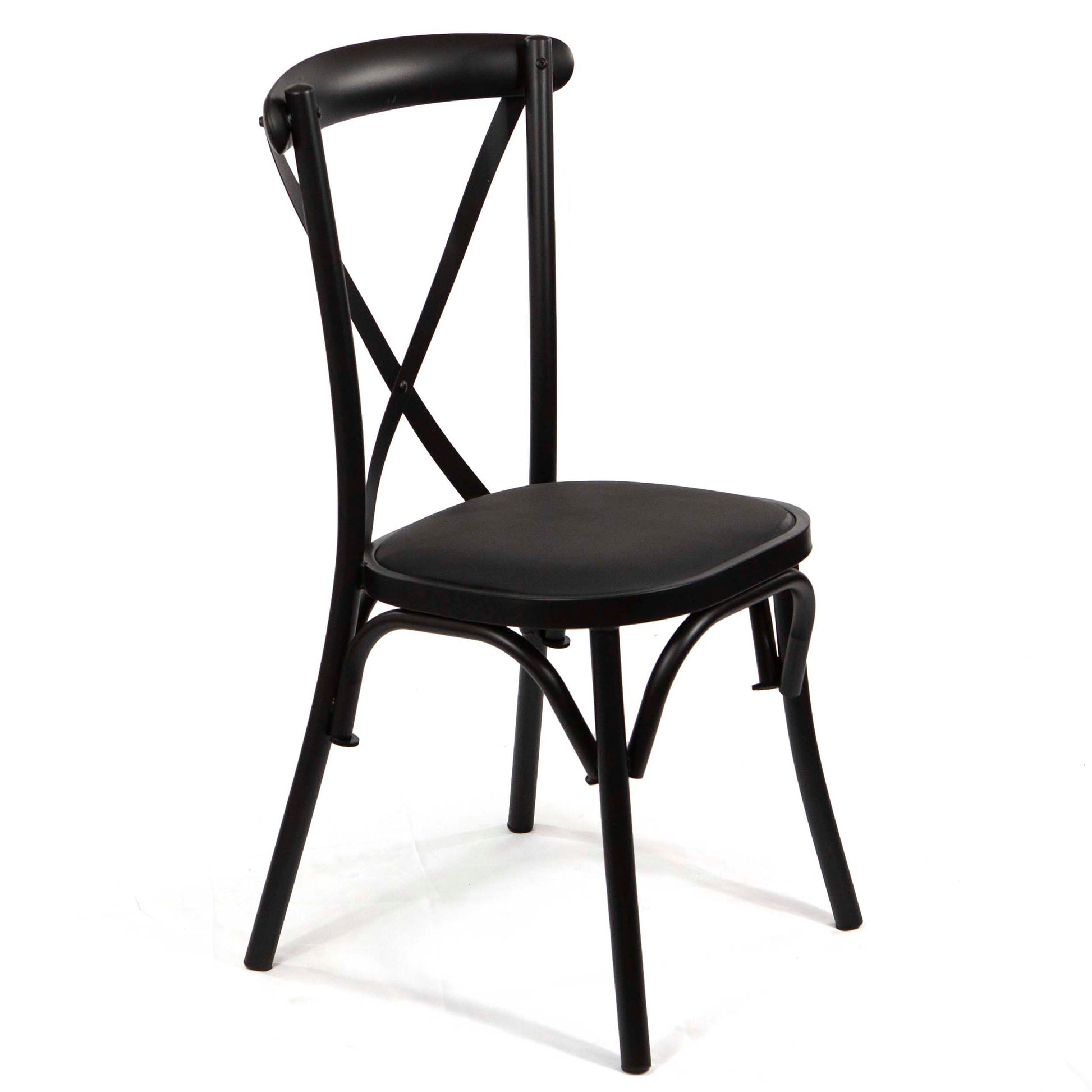 CK8011 Cross Back Metal Restaurant Chairs 1