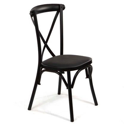 CK8011 Cross Back Metal Restaurant Chairs 1