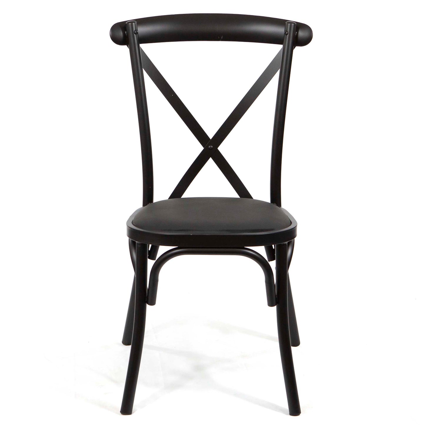 CK8011 Cross Back Metal Restaurant Chairs 2