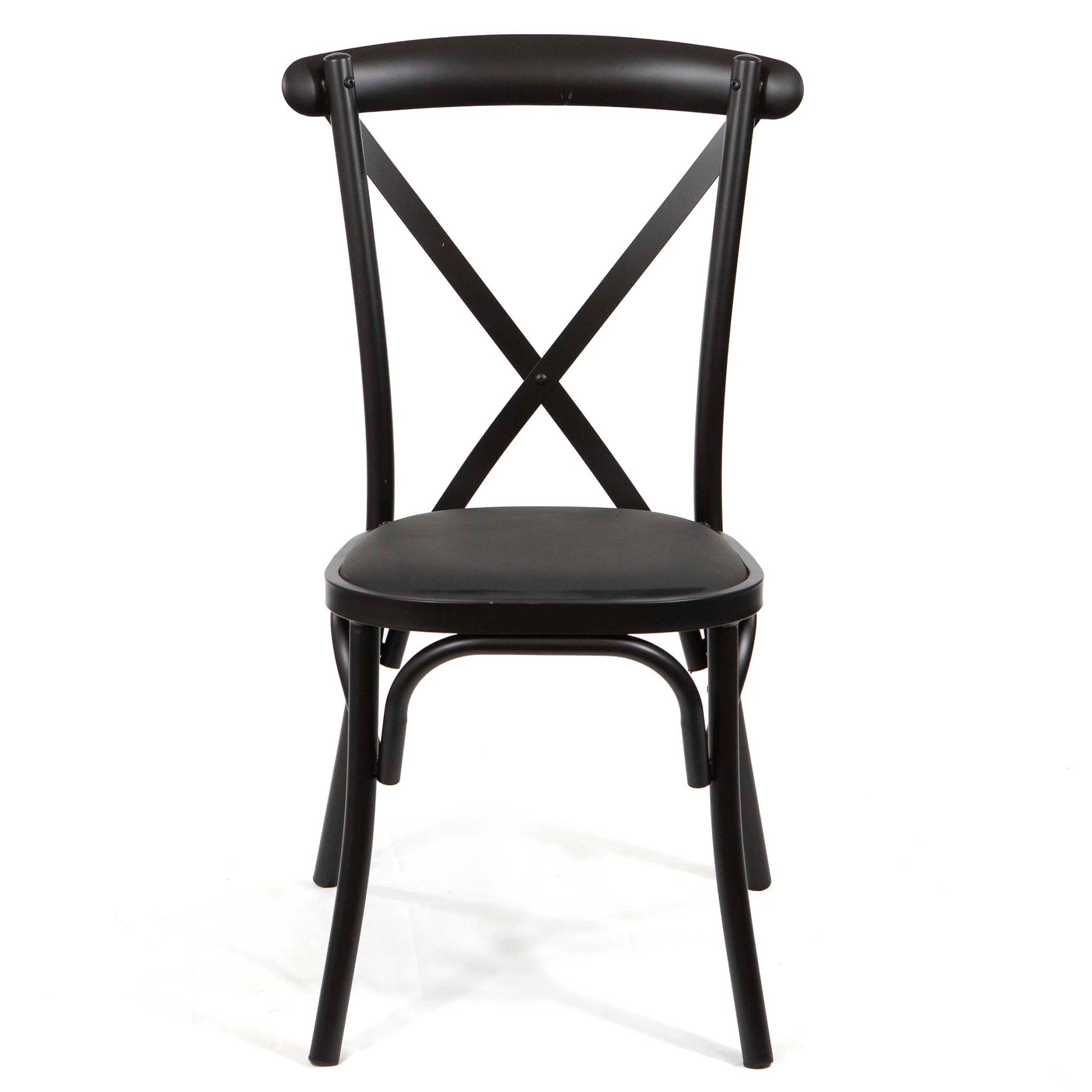 CK8011 Cross Back Metal Restaurant Chairs 2
