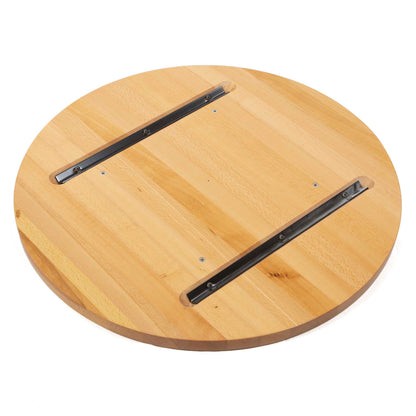 back of round European beech table tops