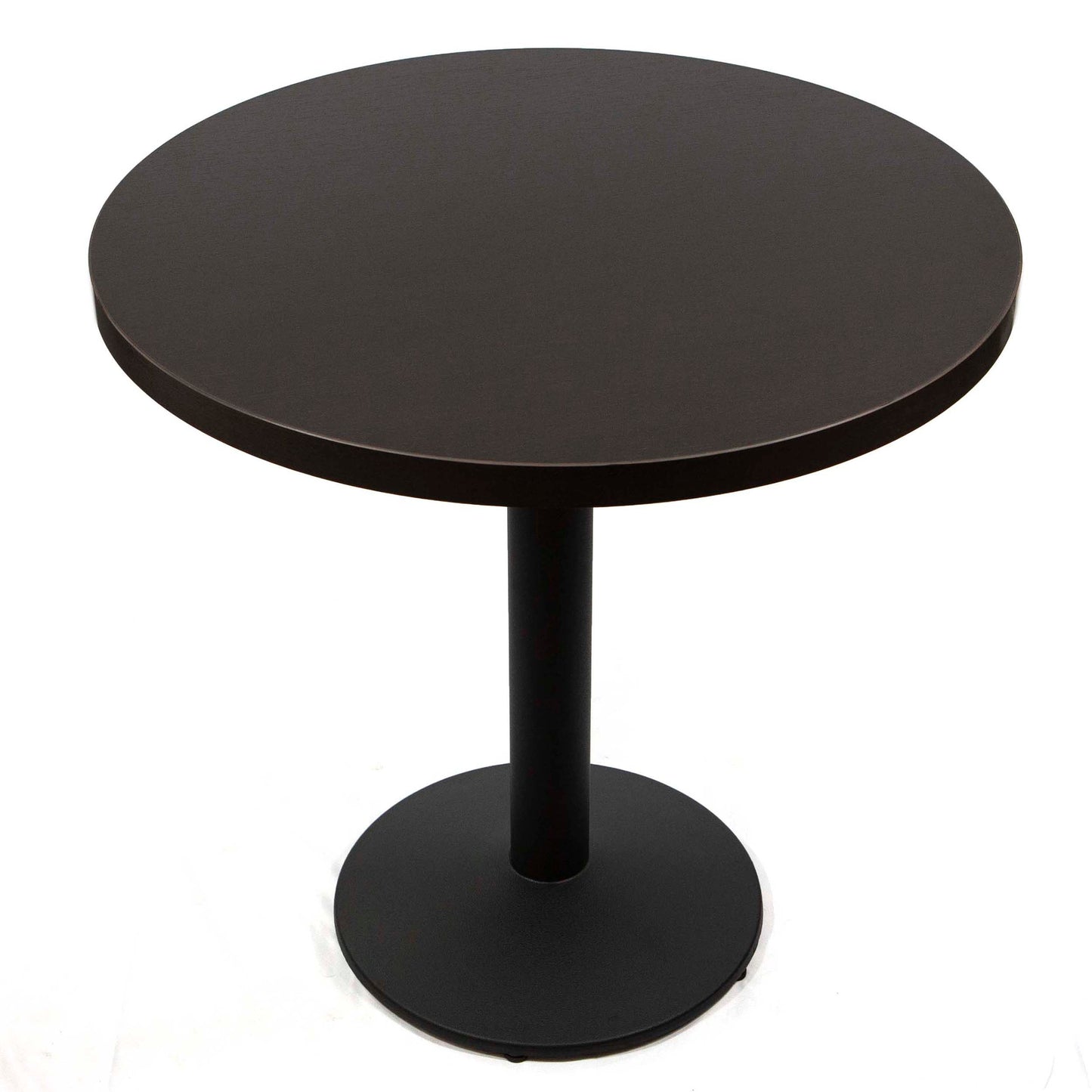 black round melamine board cafe tables