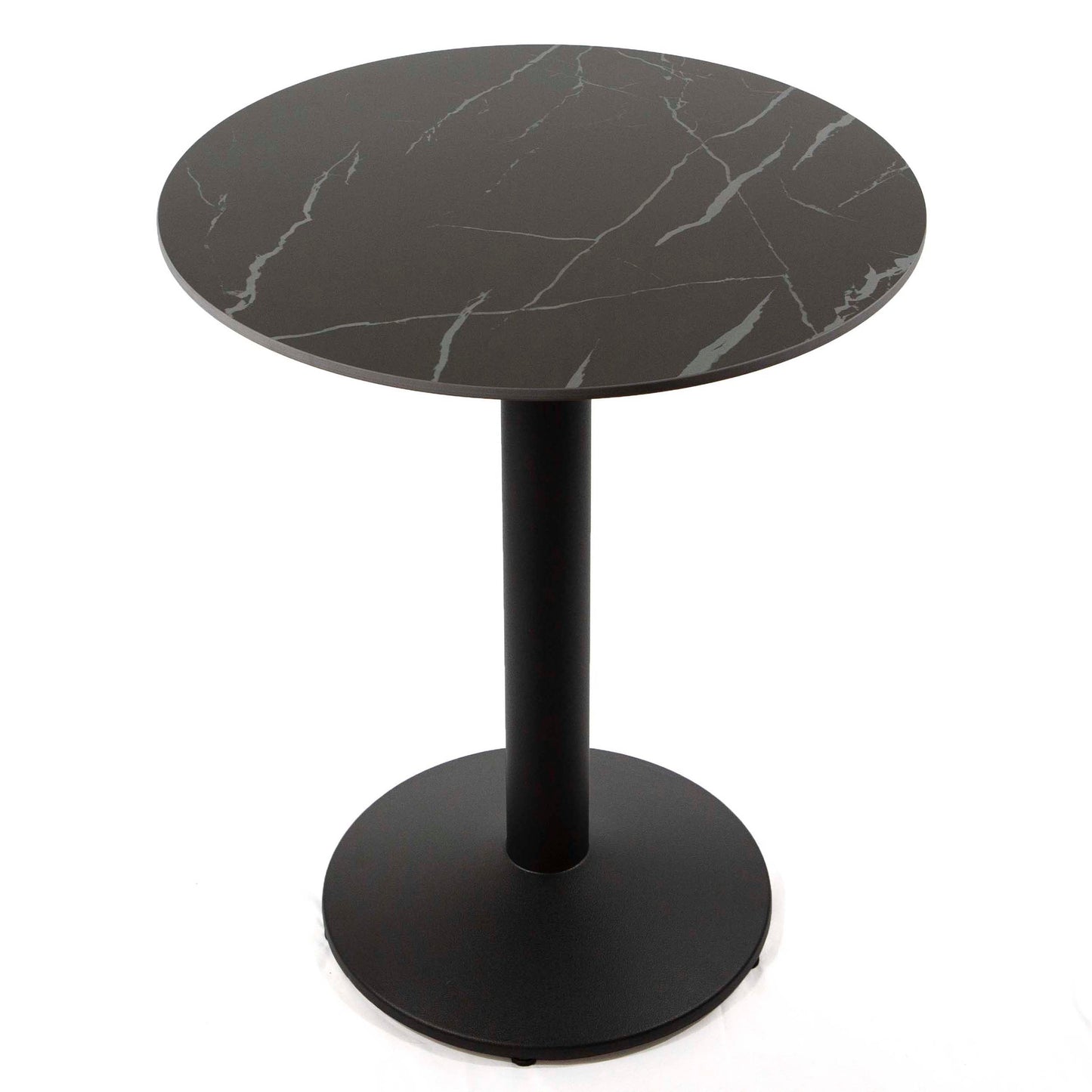 round black sintered stone restaurant cafe table