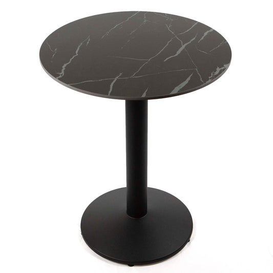 round black sintered stone restaurant cafe table