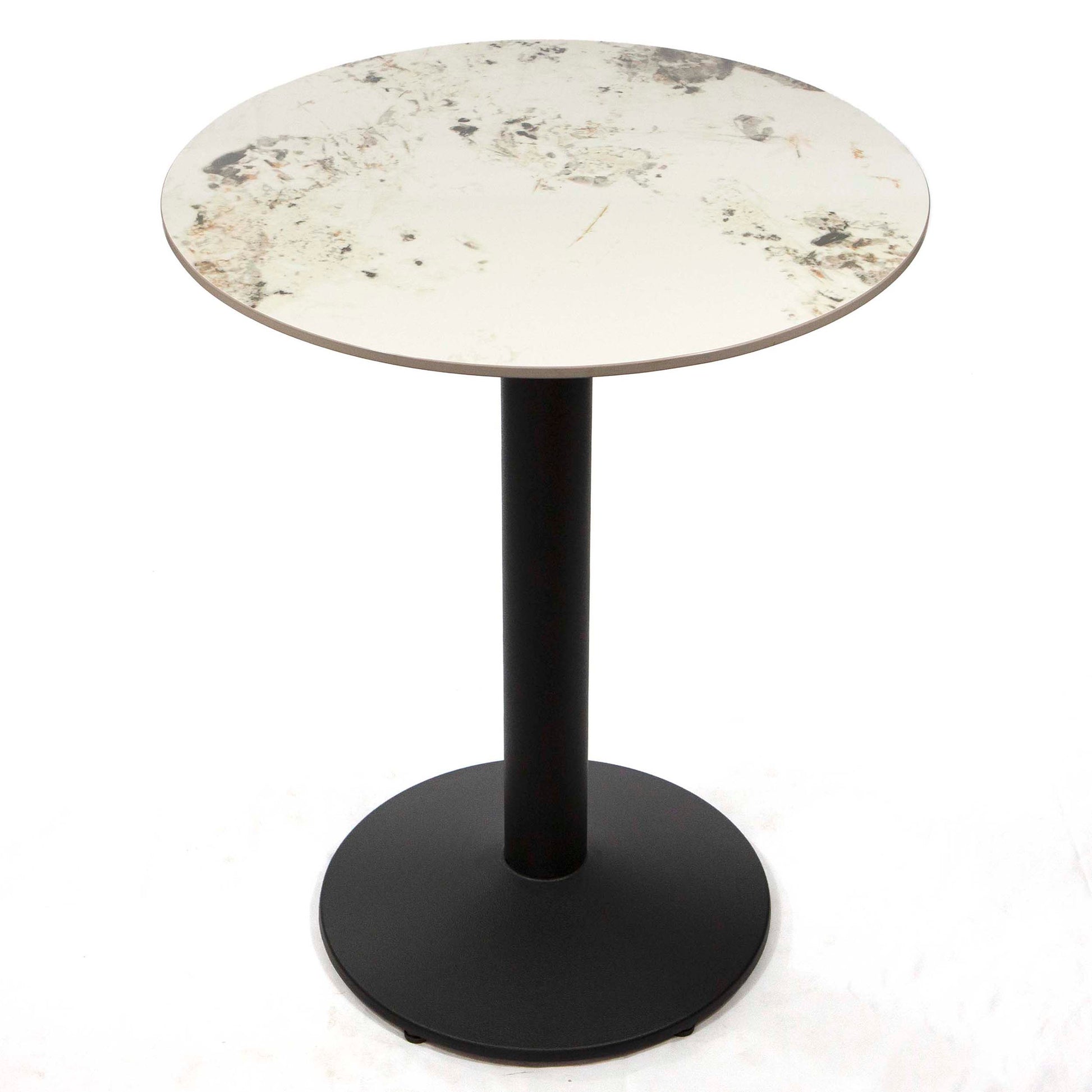 round sintered stone bistro table