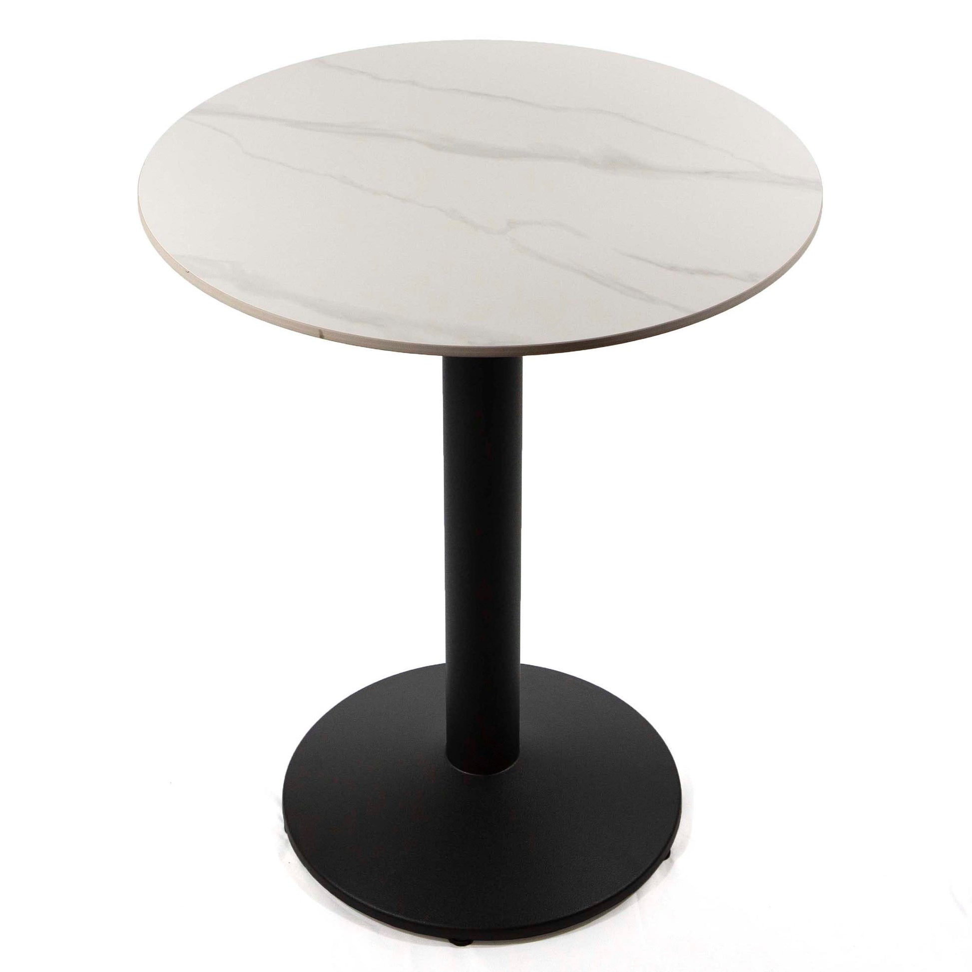 round white sintered stone cafe table