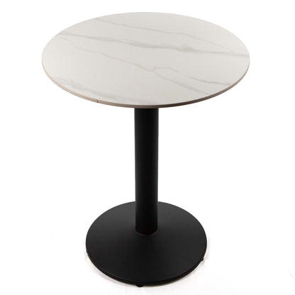 round white sintered stone cafe table