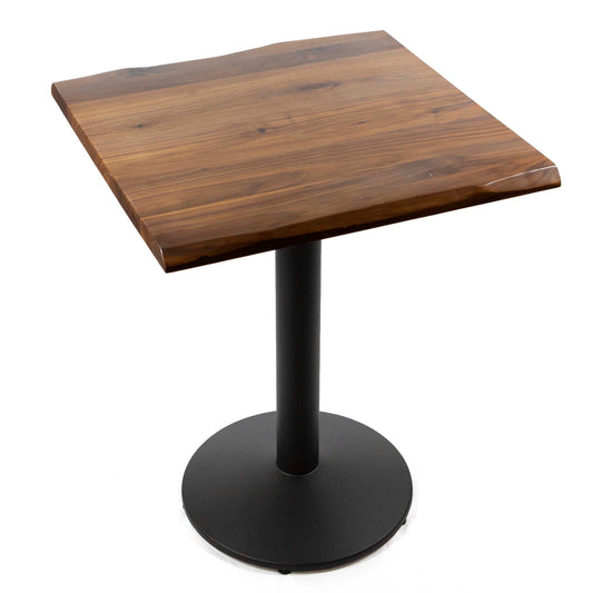 24 x 24" solid black walnut cafe table