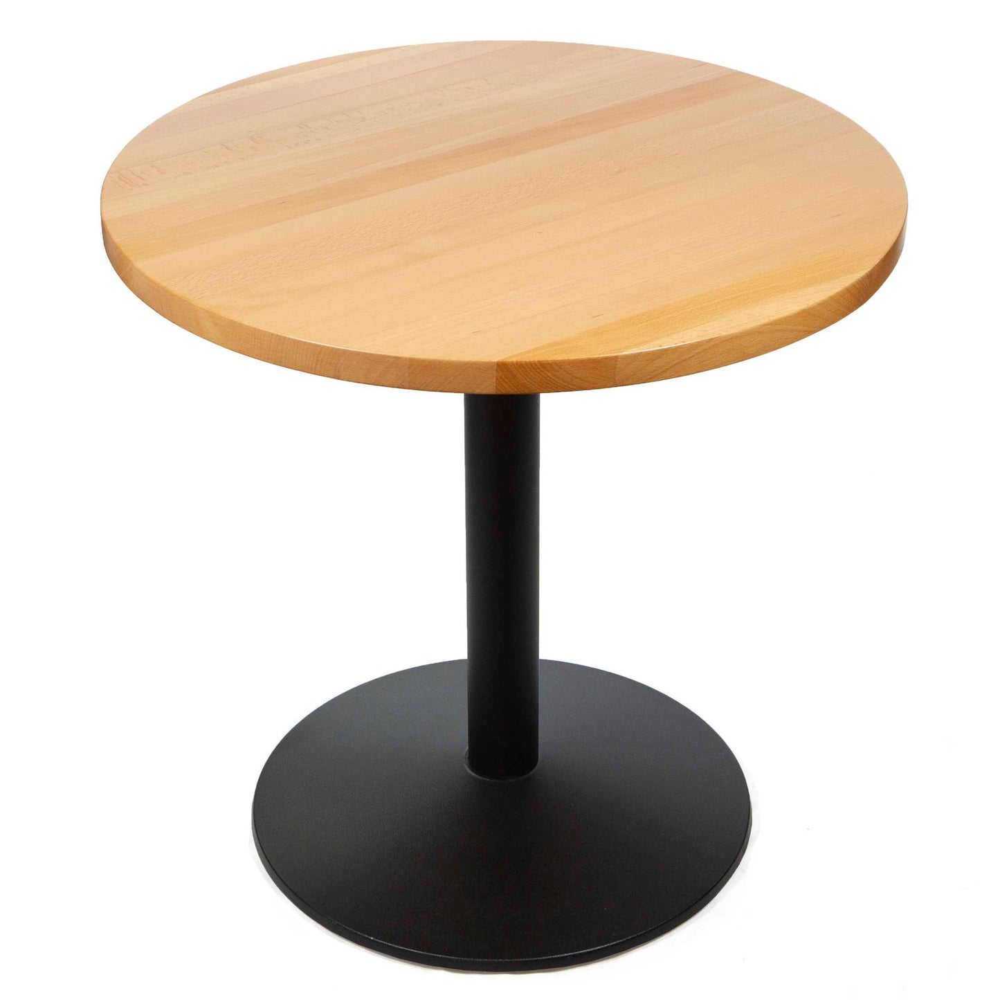 30" round solid European beech bistro cafe table