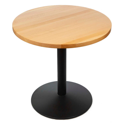 30" round solid European beech bistro cafe table