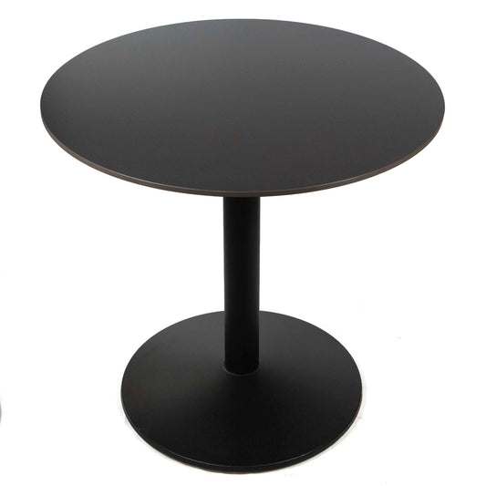 30" round black sintered stone bistro cafe table