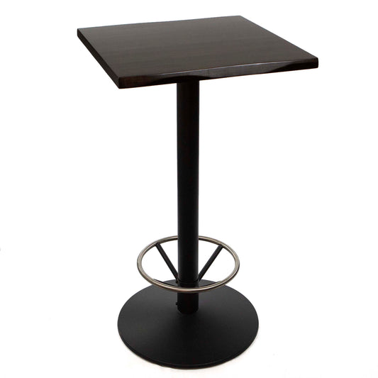 24" x 24" solid European beech bar height bistro table