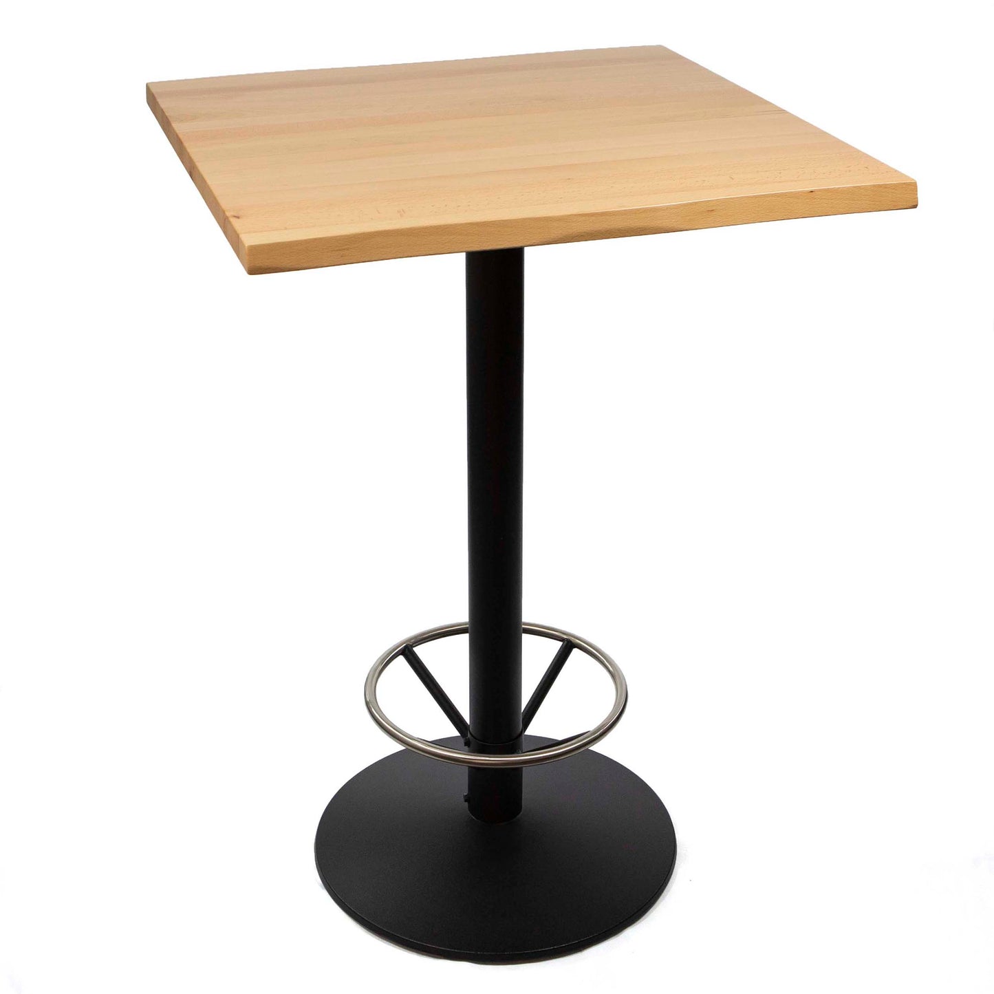 30" x 30" solid European beech bar height bistro table