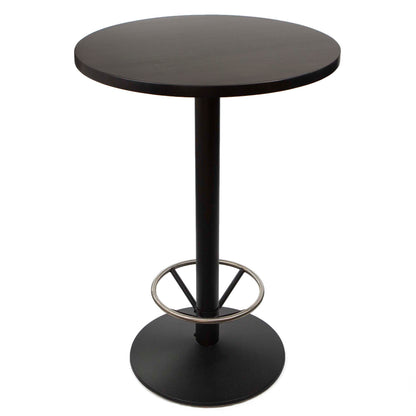 30" round solid European beech wood bar height bistro table