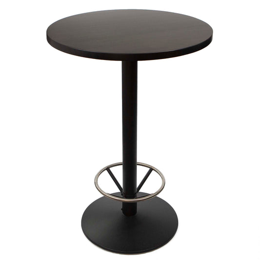 30" round solid European beech wood bar height bistro table