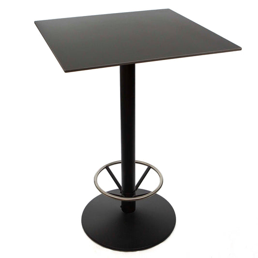 30" square pure black sintered stone high top tables