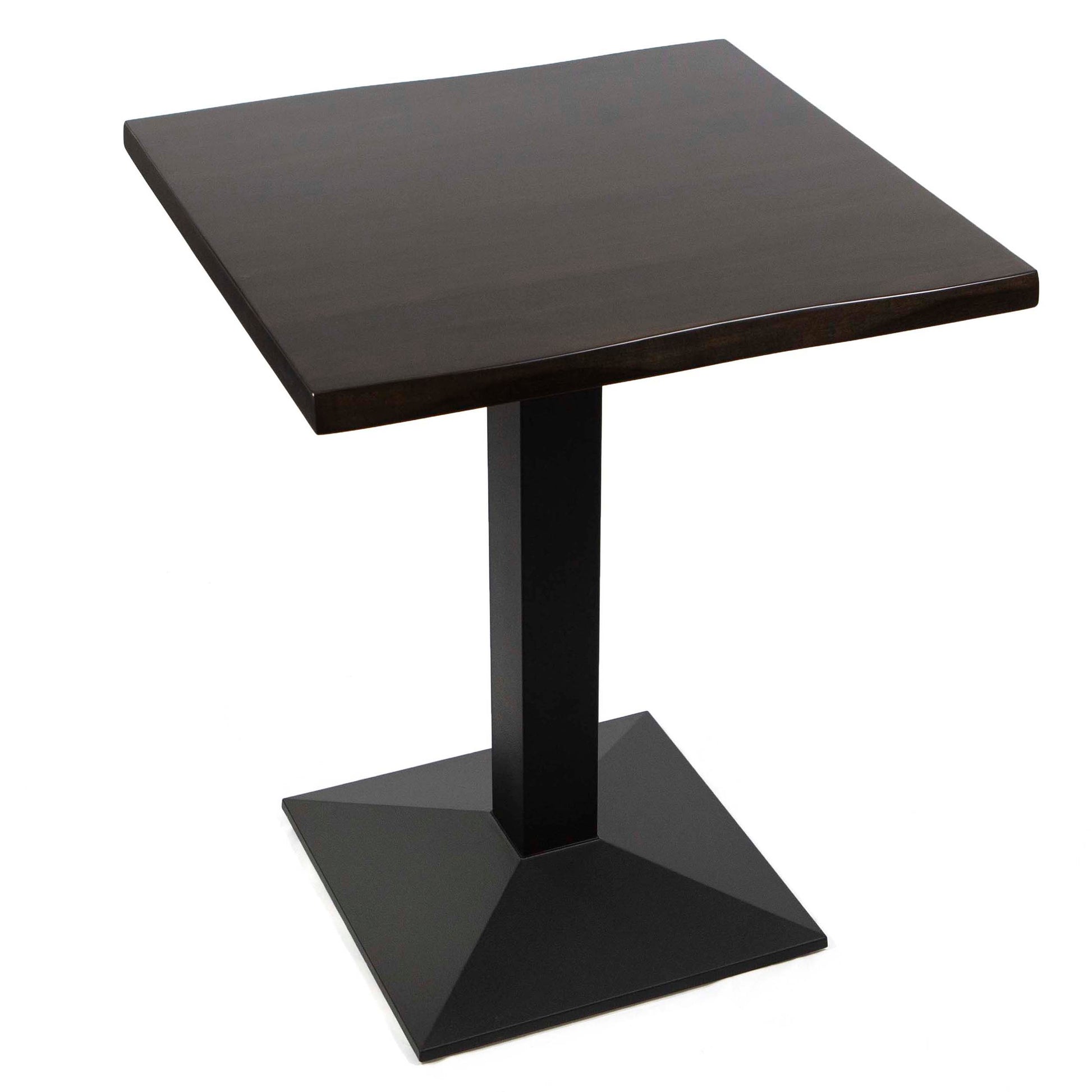 24" x 24" live edge solid European beech hardwood restaurant cafe table