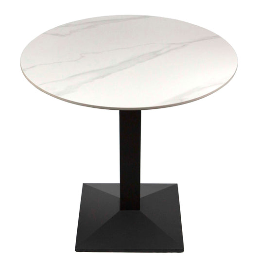 30 white sintered stone cafe table