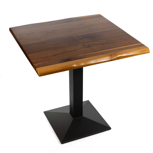 30 x 30" solid black walnut restaurant cafe table