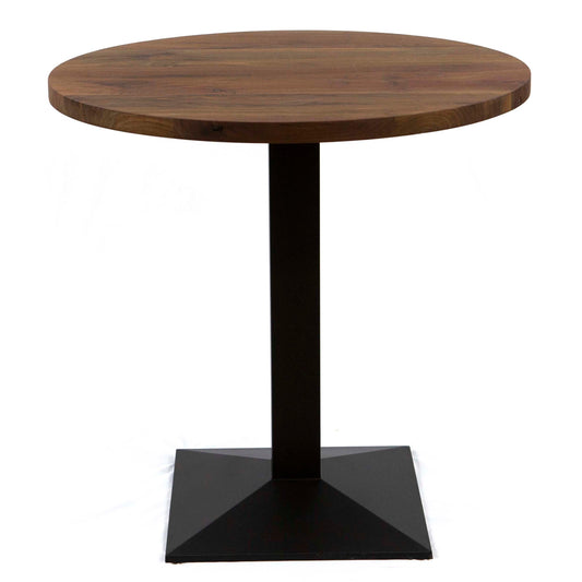 Round black walnut restaurant cafe tables