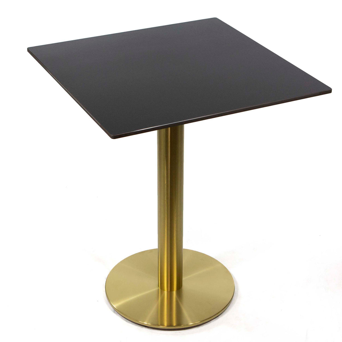 black sintered stone restaurant cafe table
