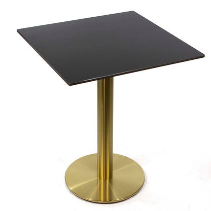 black sintered stone restaurant cafe table