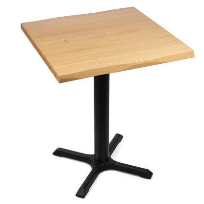 24" x 24" solid European beech wood restaurant cafe table