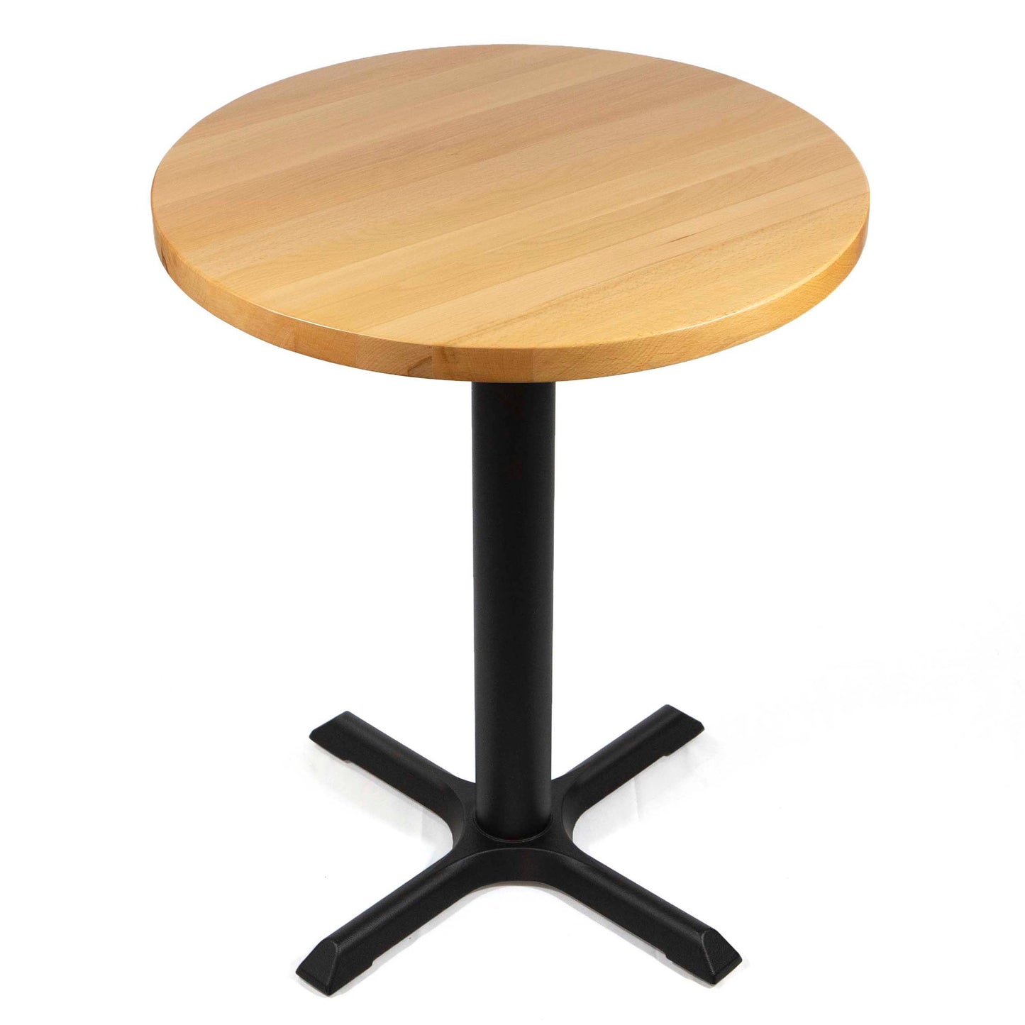 24" round European beech wood bistro table